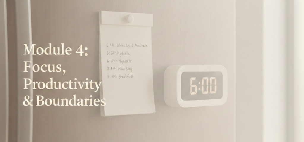 1:1 Coaching - Module 4: Focus, Productivity & Boundaries